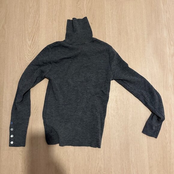 Grey cashmere and wool turtleneck - Picture 1 of 6